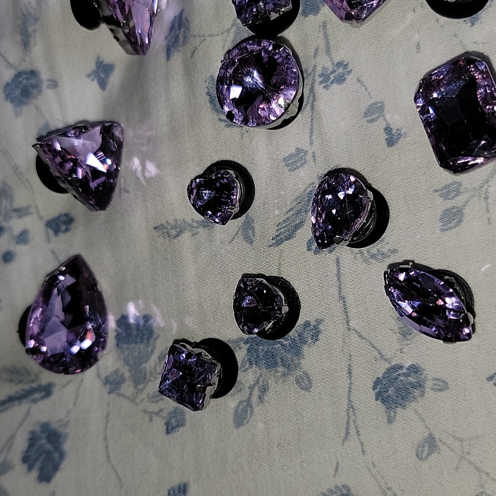 Bundle of Set of 13 Gems Jewels Sparkly Pink - Picture 2 of 3